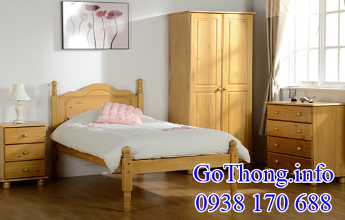giường ngũ bằng gỗ thông nhập khẩu