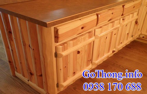 gỗ thông (pine) làm cabinets